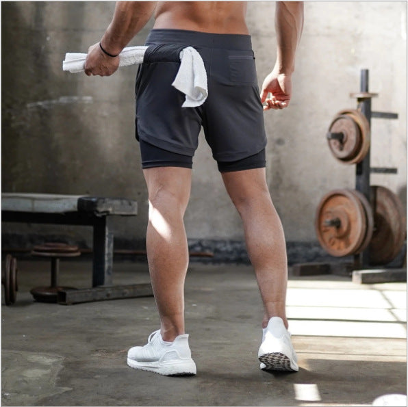 Summer Running Shorts Men 2 in 1 Sports  Shorts