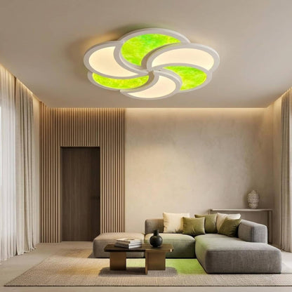 Lumina Swirl Modern LED Flush Mount – Abstract Petal Design for Wall & Ceiling