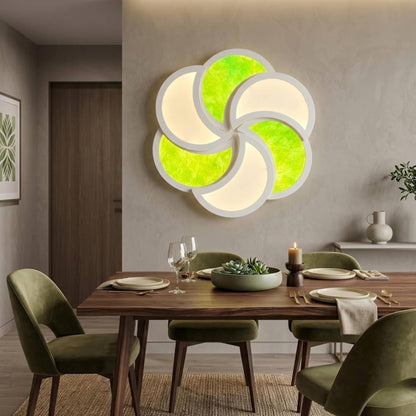 Lumina Swirl Modern LED Flush Mount – Abstract Petal Design for Wall & Ceiling