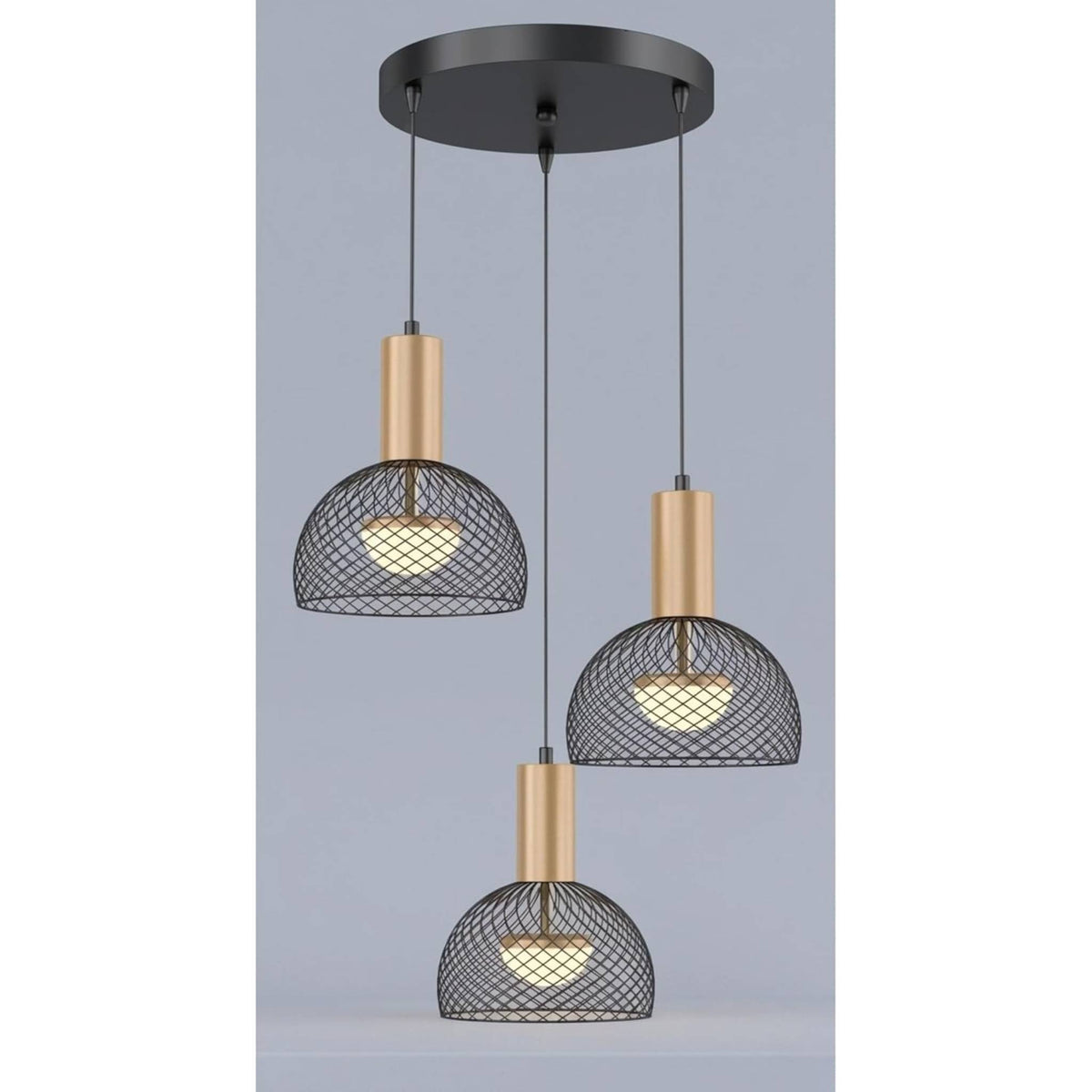 Modern 3-Light Pendant Hanging Lamp | Minimalist Metal Ceiling Light for Living Room, Dining & Kitchen