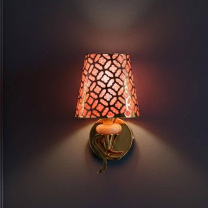 Luxury Moroccan Style Floral Cut-Out Wall Lamp with Gold Finish
