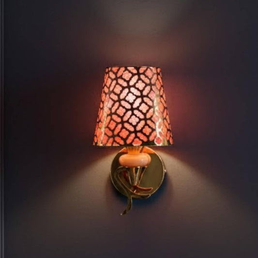 Luxury Moroccan Style Floral Cut-Out Wall Lamp with Gold Finish