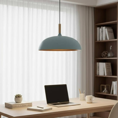 Modern Nordic Pendant Light Hanging Lamp | Minimalist Dome Ceiling Light Fixture | Metal Shade LED Pendant for Kitchen, Dining Room, Living Room, Café & Bar