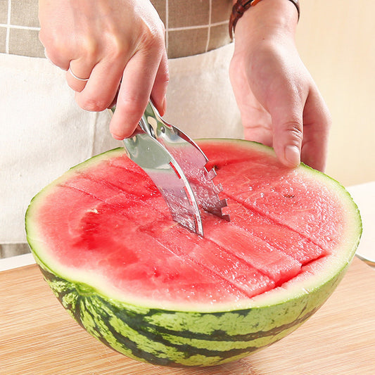 Hot Sale Small Size In Stock Stainless Steel Watermelon Cutter Multi-function Fruit Cutter Hami Melon Slicer Watermelon Cutter