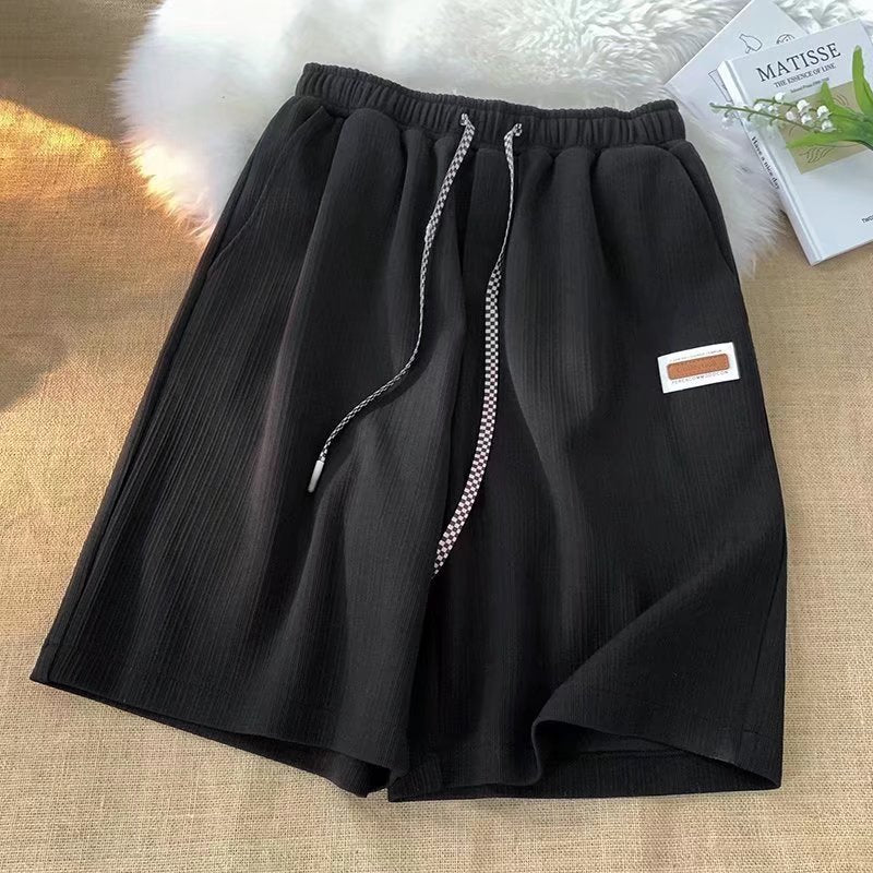 Summer Thin Ice Silk Casual Shorts Men's Basketball Sports Five-point Sweatpants American Fashion Brand Loose All-match Pants