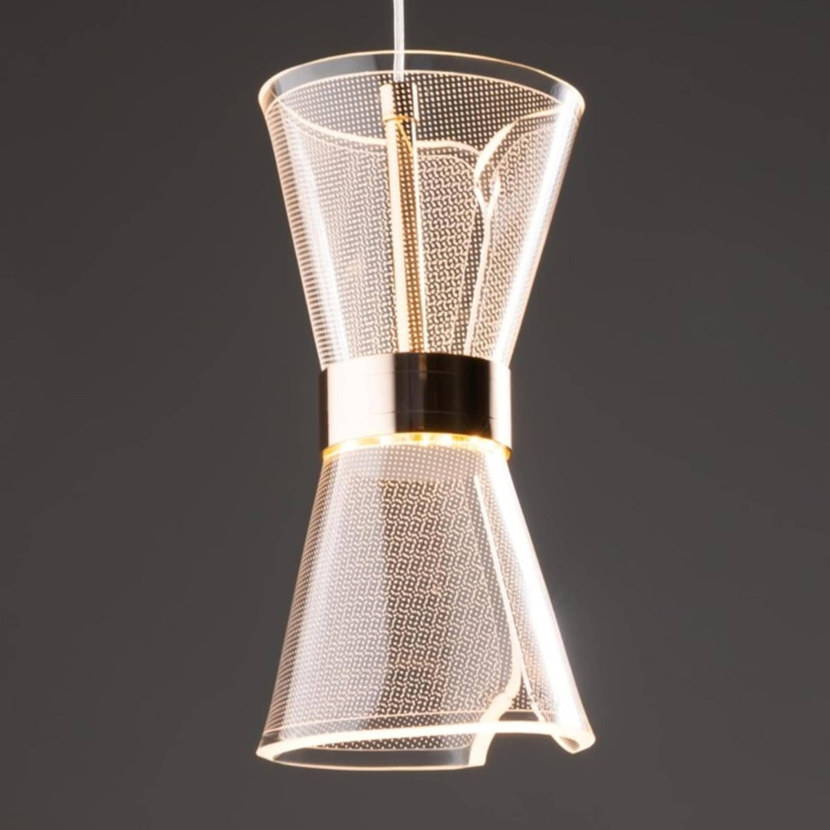 Modern Hourglass Wall Sconce Luxury Gold Elegant Brass Finish Wall Lamp for Living Room, Bedroom, Hallway, and Bathroom