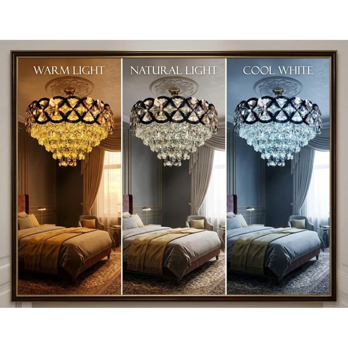 Luxury Golden Crystal Wall Light | Modern Decorative Wall Sconce | Premium K9 Crystal Chandelier Lamp for Living Room, Bedroom & Hallway (Luxury Golden Crystal Wall Light)