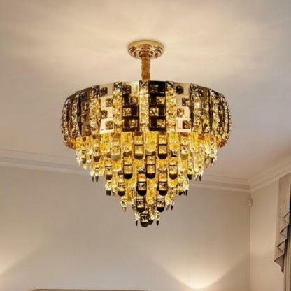 Luxury Golden Crystal Wall Light | Modern Decorative Wall Sconce | Premium K9 Crystal Chandelier Lamp for Living Room, Bedroom & Hallway (Premium K9 Crystal Chandelier Lamp)