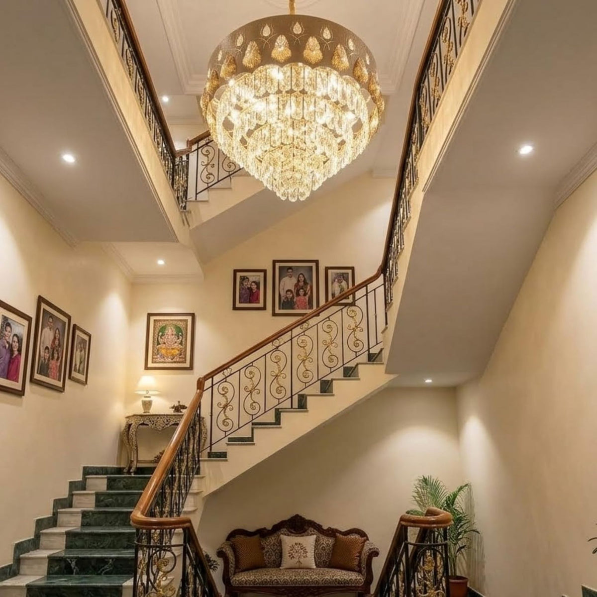 Luxury Crystal Wall Light Chandelier Lamp for Living Room, Bedroom & Hallway