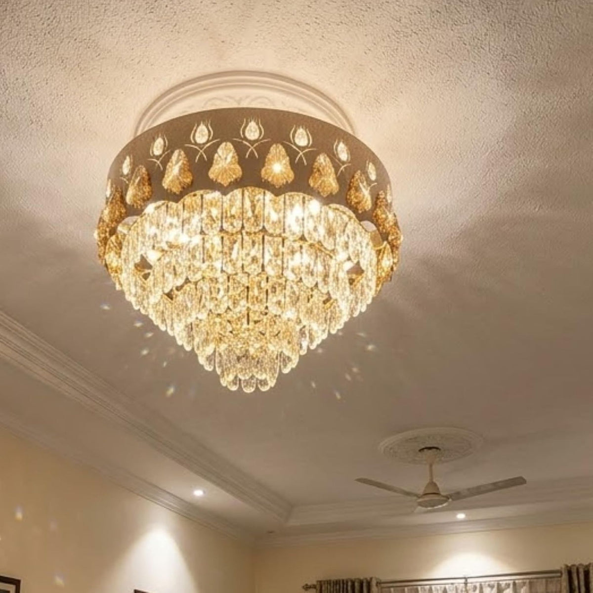 Luxury Crystal Wall Light Chandelier Lamp for Living Room, Bedroom & Hallway