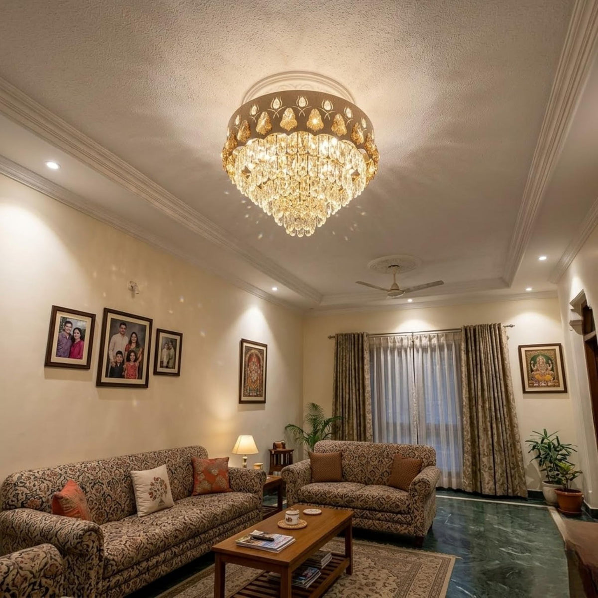 Luxury Crystal Wall Light Chandelier Lamp for Living Room, Bedroom & Hallway